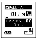 OLYMPUS DS-30 - Setting an Index Mark or a Temp Mark - 2