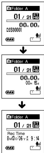 OLYMPUS DS-30 - While in stop or playback mode - 1