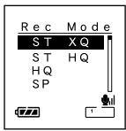 Rec Mode ST XQ ST HQ HQ SP T