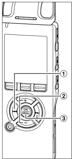 Technical diagram of a device control panel with labeled parts including OK, MENU, and directional arrows