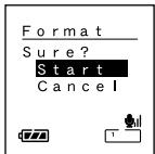 Format Sure? Start Cancel