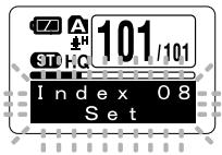 OLYMPUS WS-300M - Setting an Index Mark - 1
