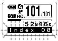 OLYMPUS WS-300M - Locating an Index Mark - 1