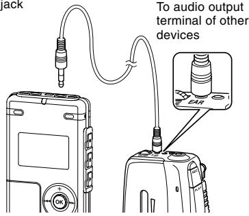 To audio output terminal of other devices EAR