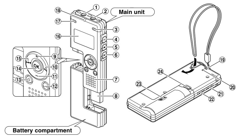 OLYMPUS WS-320M - Identification of Parts - 1