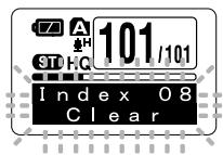 OLYMPUS WS-320M - Clearing an Index Mark - 1