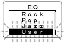 OLYMPUS WS-320M - When Changing the User Equalizer - 2