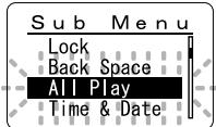 OLYMPUS WS-320M - Sub Menu Setting - 5