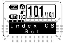 OLYMPUS WS-320M - Setting an Index Mark - 1