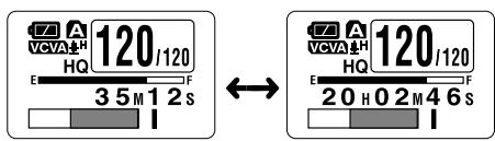 OLYMPUS WS-320M - ① VCVA recording level meter - 2