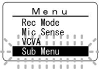 OLYMPUS WS-320M - Sub Menu Setting - 3