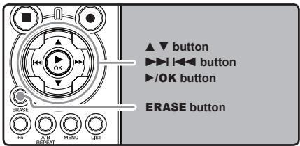 OLYMPUS LS-10 - Erasing One File at a Time - 1