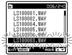 OLYMPUS LS-10 - Rearranging files [Replace] - 4