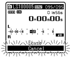 OLYMPUS LS-10 - Erasing One File at a Time - 2