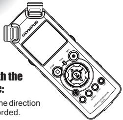 OLYMPUS LS-10 - When recording with the built-in microphone: - 1