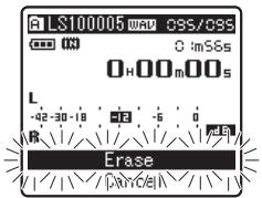 OLYMPUS LS-10 - Erasing One File at a Time - 3