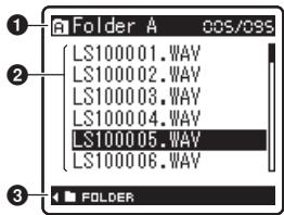 OLYMPUS LS-10 - File List Display - 1