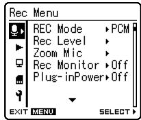 OLYMPUS LS-10 - Setup using a tab: - 1