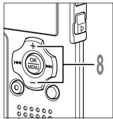OLYMPUS WS-311M - Press the or I button to select the frequency band. - 2