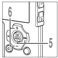 OLYMPUS WS-311M - While the recorder is stopped or during playback, press the MENU button for 1 second or longer. - 3