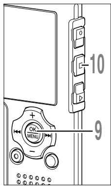 OLYMPUS WS-311M - Press the + or - button to select the equalizer level. - 2