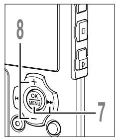 OLYMPUS WS-311M - While the recorder is stopped or during playback, press the MENU button for 1 second or longer. - 5