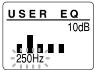 OLYMPUS WS-311M - Press the + or - button to select the equalizer level. - 1