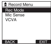 OLYMPUS DS-2800 - Press the + or – button to move to the menu item to be set. - 1
