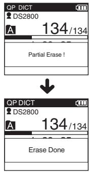 OLYMPUS DS-2800 - Press the ERASE button to confirm erase. - 1