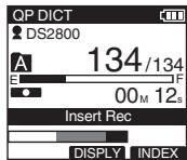 OLYMPUS DS-2800 - Insert recording - 2