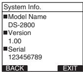 OLYMPUS DS-2800 - Check system information [System info.] - 3