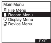 OLYMPUS DS-2800 - Press the + or - button to move to [Main Menu] item to be set. - 1