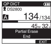 OLYMPUS DS-2800 - Partially erasing a file - 6