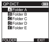 OLYMPUS DS-2800 - While the recorder is stopped, press the F1(FOLDER) button. - 1