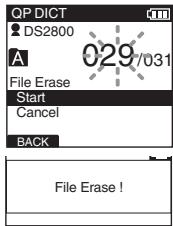 OLYMPUS DS-2800 - Erasing a file - 2