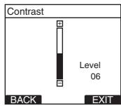 OLYMPUS DS-2800 - Press the + or - button to set the contrast level. - 1
