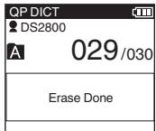 OLYMPUS DS-2800 - Erasing a file - 4