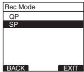 OLYMPUS DS-2800 - Press the + or - button to select [QP] or [SP]. - 1