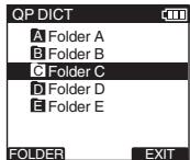 OLYMPUS DS-2800 - Press the + or – button to select the folder, then press the OK/MENU button. - 1