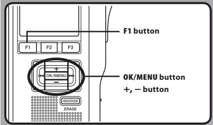 OLYMPUS DS-2800 - Press the F3(EXIT) or I◀◀ button to complete the setting. - 1