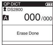 OLYMPUS DS-2800 - Erasing all files in a folder - 4