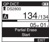 OLYMPUS DS-2800 - Partially erasing a file - 4