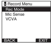 OLYMPUS DS-2800 - Select [Rec Mode] at the [Record Menu] screen, then press the OK/MENU or ▶▶▶I button. - 1