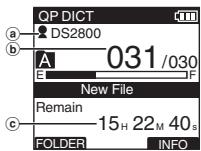 OLYMPUS DS-2800 - Press the NEW button to create a new file. - 1
