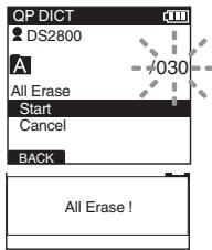 OLYMPUS DS-2800 - Erasing all files in a folder - 2