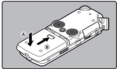 OLYMPUS LS-11 - Insertion des piles - 3