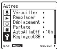 OLYMPUS LS-11 - Appuyez sur la touche ou  pour sélectionner l'onglet [autres] - 1