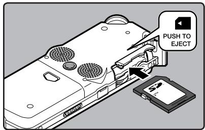 OLYMPUS LS-11 - Insertion d'une carte - 3