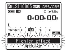 OLYMPUS LS-11 - Effacement d'un fichier à la fois - 3
