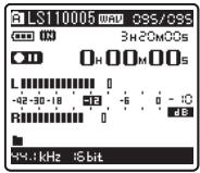 OLYMPUS LS-11 - Utilisez la molette REC LEVEL pour ajuster le niveau d'enregistrement. - 3